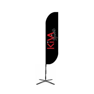 Feather Flag (Double-Sided Flag, Pole, Base) - 12.5ft Medium